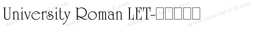 University Roman LET字体转换